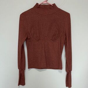 Rust Long Sleeve Top